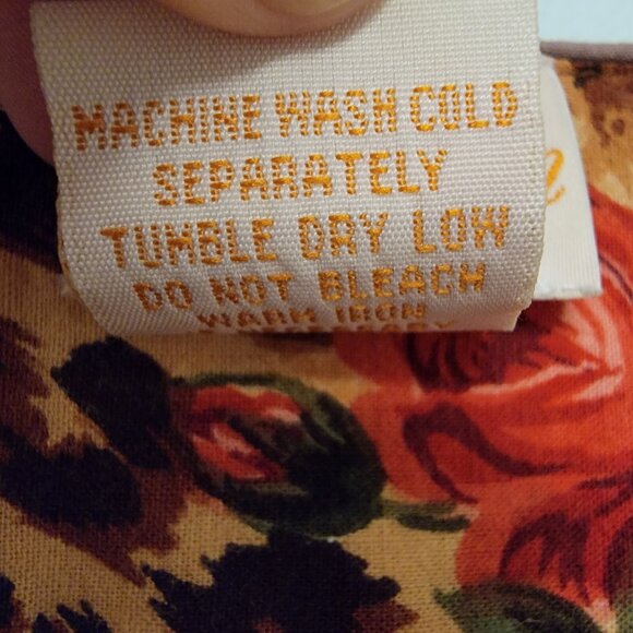 Barbizon Nightgown Vintage 100% Cotton Long‎ Animal Floral Print Size Medium EUC - Picture 8 of 8